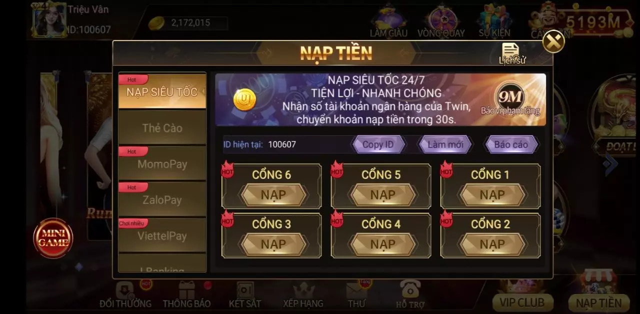Các Bước Nạp Rút Tiền Minh Bạch
